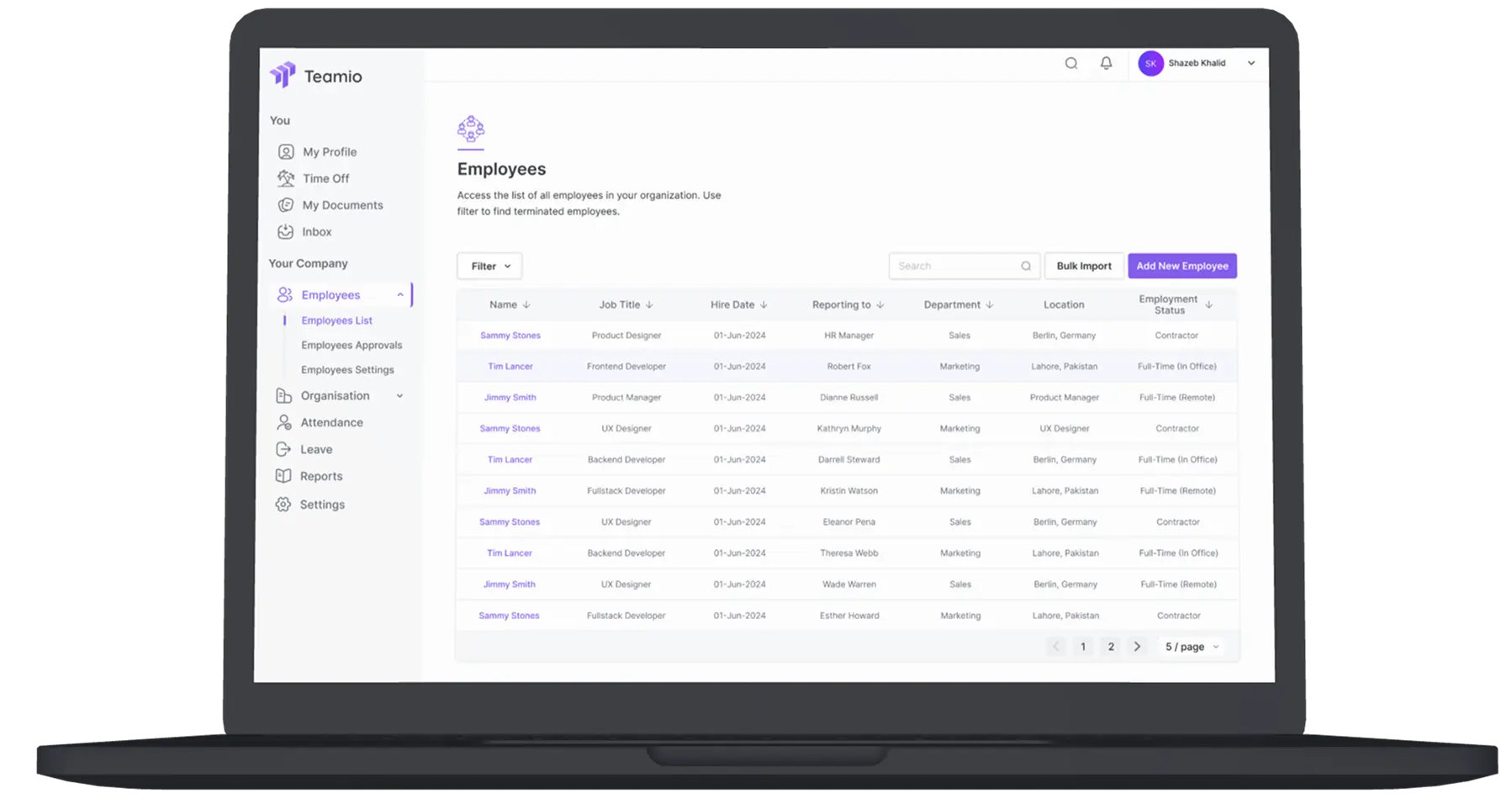 Teamio Platform Dashboard